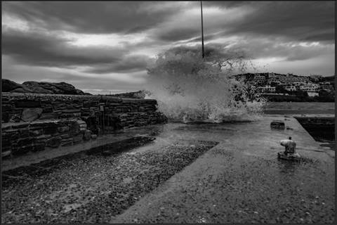 Andros - Winter at the small port of Batsi