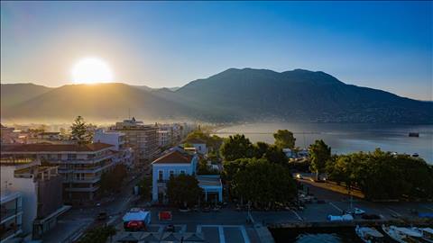 Kalamata - Sun rise from Mount Taygetos