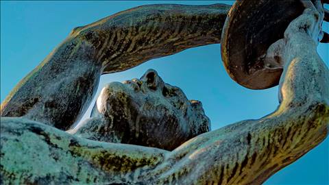 Athens - the Diskovolos in front of the Panathenaic Stadium