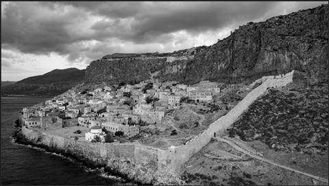 Monemvasia - The settlement from the south